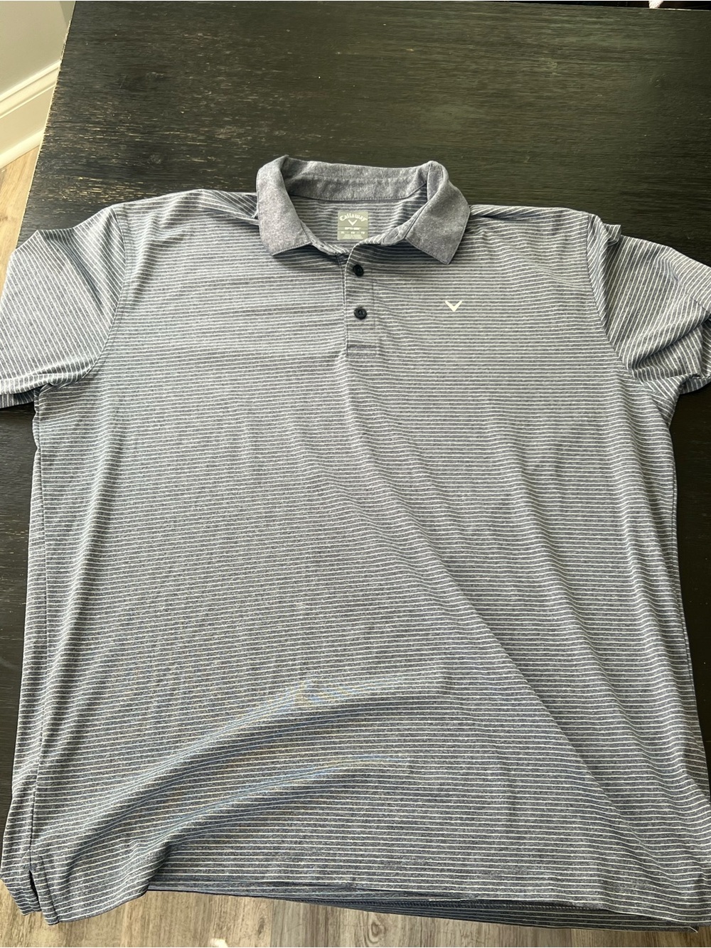 Callaway Men's Heather Gray Striped Opti-Dri Polo